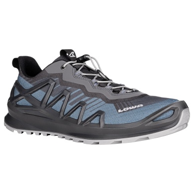 Lowa Wanderschuhe Merger Low GTX (All-Terrain, Synthetik/Textil, wasserdicht) stahlblau/anthrazit Herren